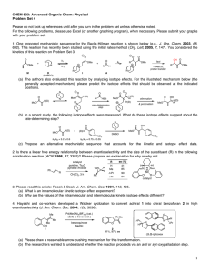 CHEM 633: Advanced Organic Chem: Physical Problem Set 4