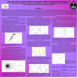 The Cosmic Origins Spectrograph: NUV Imaging Performance