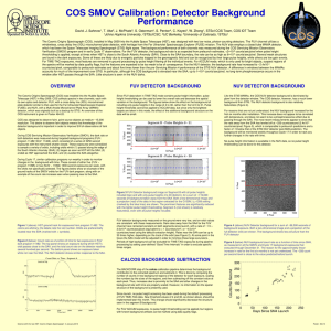 COS SMOV Calibration: Detector Background Performance