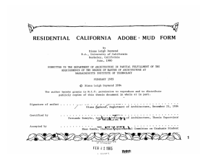 FORM ADOBE:  MUD CALIFORNIA RESIDENTIAL