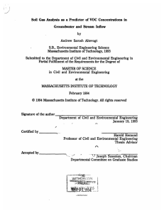 Soil  Gas Analysis  as  a  Predictor by