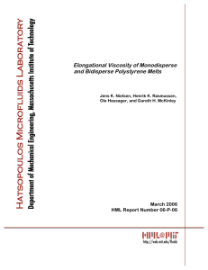 @ Elongational Viscosity of Monodisperse and Bidisperse Polystyrene Melts