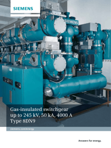 Gas-insulated switchgear up to 245 kV, 50 kA, 4000 A Type 8DN9