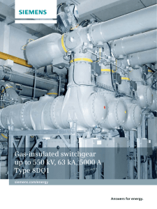 Gas-insulated switchgear up to 550 kV, 63 kA, 5000 A Type 8DQ1