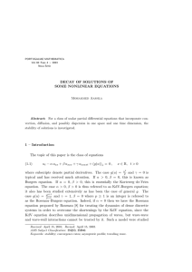 DECAY OF SOLUTIONS OF SOME NONLINEAR EQUATIONS