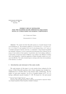 ENERGY DECAY ESTIMATES FOR THE DAMPED EULER–BERNOULLI EQUATION