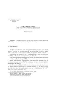 CURVE SHORTENING AND THE FOUR-VERTEX THEOREM