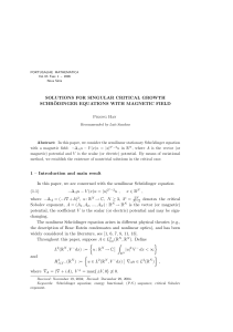 SOLUTIONS FOR SINGULAR CRITICAL GROWTH SCHR ¨ ODINGER EQUATIONS WITH MAGNETIC FIELD