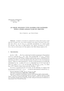 AN ORLIK–SOLOMON TYPE ALGEBRA FOR MATROIDS