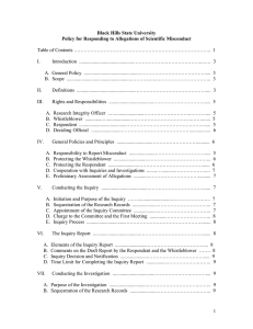 Black Hills State University  Table of Contents ………………………………………………………………………..  1