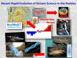 Recent Rapid Evolution of Stream Science in the Rockies  Record