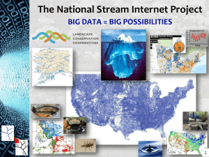 The National Stream Internet Project BIG DATA = BIG POSSIBILITIES 1