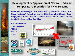 Development &amp; Application of NorWeST Stream Temperature Scenarios for PNW Streams