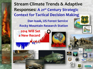 Stream Climate Trends &amp; Adaptive Responses: A 21 Century Strategic