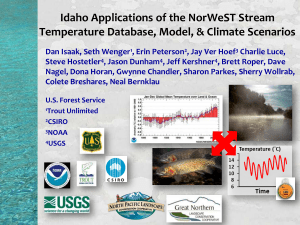 Idaho Applications of the NorWeST Stream