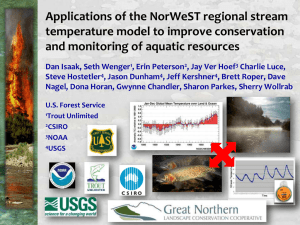 Applications of the NorWeST regional stream temperature model to improve conservation