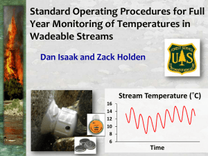 Standard Operating Procedures for Full Year Monitoring of Temperatures in Wadeable Streams