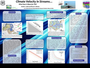 Climate Velocity in Streams… What Does it Mean for Fish?