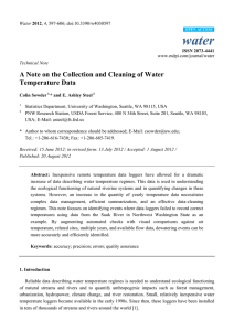 water A Note on the Collection and Cleaning of Water Temperature Data