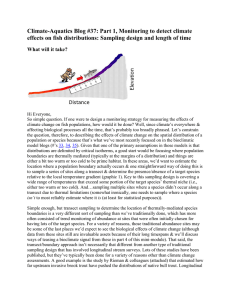 Climate-Aquatics Blog #37: Part 1, Monitoring to detect climate