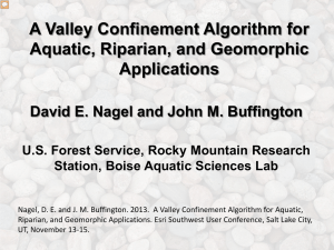 A Valley Confinement Algorithm for Aquatic, Riparian, and Geomorphic Applications