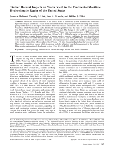 Timber Harvest Impacts on Water Yield in the Continental/Maritime