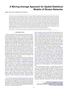 A Moving Average Approach for Spatial Statistical Models of Stream Networks H