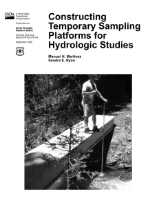 Constructing Temporary Sampling Platforms for Hydrologic Studies