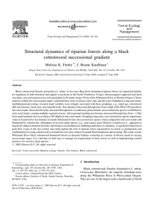 Structural dynamics of riparian forests along a black cottonwood successional gradient ,