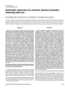 Hydrologic responses of a montane riparian ecosystem following cattle use