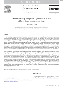 ARTICLE IN PRESS Downstream hydrologic and geomorphic effects William L. Graf