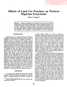 Land  Use  Practices  on Western Effects o f -