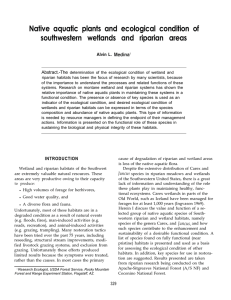 Native aquatic plants and ecological condition of Alvin L. Abstract.-The