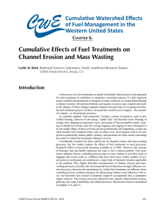 Cumulative Effects of Fuel Treatments on Channel Erosion and Mass Wasting