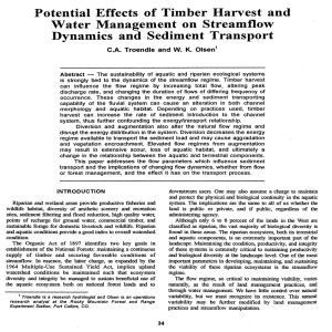 Potential Effects of Timber Harvest and Water Management on Streamflow