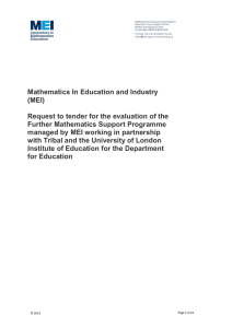 Mathematics In Education and Industry (MEI)