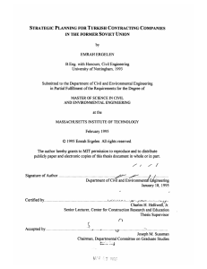 STRATEGIC  PLANNING  FOR TURKISH  CONTRACTING  COMPANIES