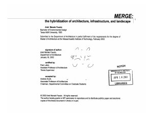 MERGE: the  hybridization of architecture,  infrastructure, and  landscape