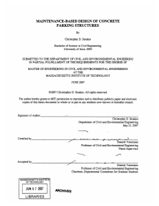 MAINTENANCE-BASED  DESIGN  OF CONCRETE PARKING  STRUCTURES