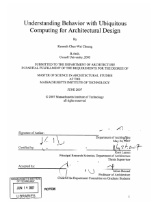 Understanding Behavior with Ubiquitous Computing for Architectural Design