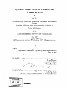 Dynamic  Channel  Allocation  in  Satellite ... Wireless  Networks Jun  Sun