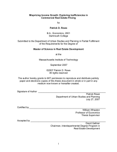 Mispricing Income Growth: Exploring Inefficiencies in Commercial Real Estate Pricing by