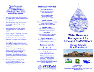 Steering Committe e Water Resource Management for