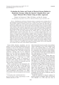 Evaluating the Status and Trends of Physical Stream Habitat in