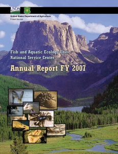 Annual Report FY 2007 Fish and Aquatic Ecology Unit National Service Center