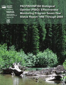 PACFISH/INFISH Biological Opinion (PIBO): Effectiveness Monitoring Program Seven-Year Status Report 1998 Through 2004