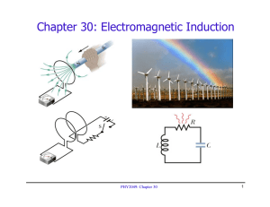 Chapter 30: Electromagnetic Induction PHY2049: Chapter 30 1