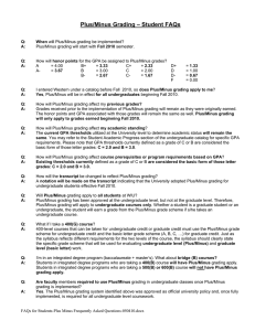 Plus/Minus Grading – Student FAQs