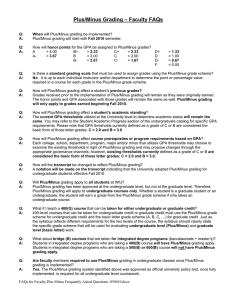 Plus/Minus Grading – Faculty FAQs