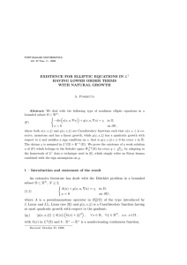 EXISTENCE FOR ELLIPTIC EQUATIONS IN L HAVING LOWER ORDER TERMS R